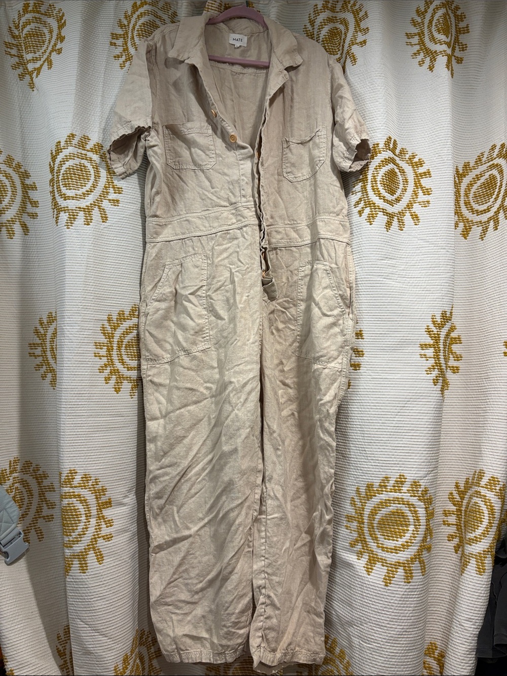 MATE the Label Light Tan Jumpsuit
